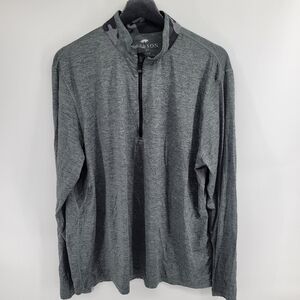 Greyson Heather Gray Quarter-Zip Pullover Size XL